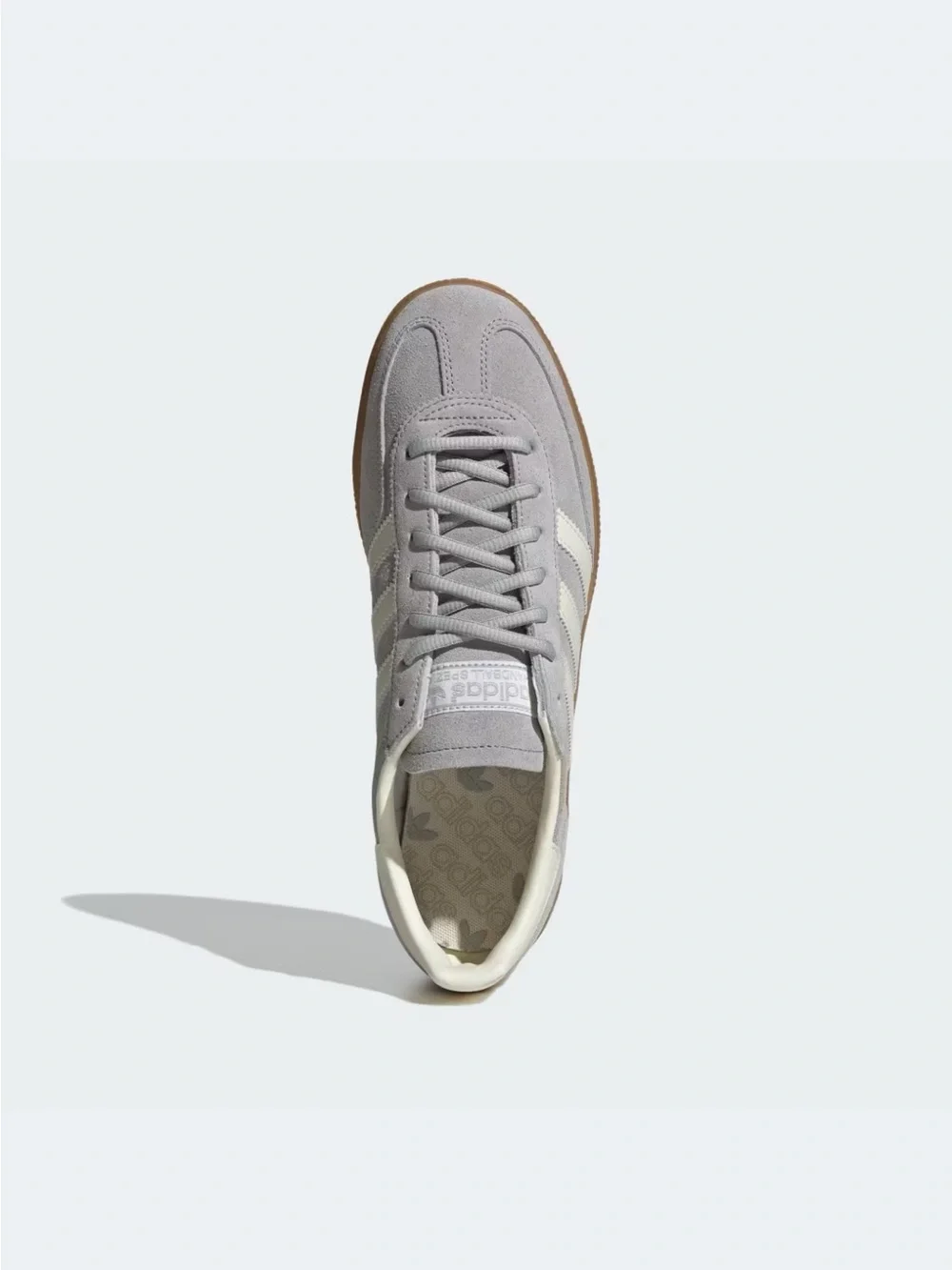 adidas Samba Suede Sneakers in Gray and Cream with Gum Sole
